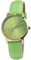 Raptor Sunny Damen-Uhr Leder Dornschließe analog Quarz RA10214 (grün goldfarbig)