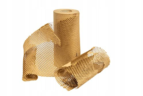 OliveBird Wabenpapier Verpackungspapier 30cmx50 meter (15m²) Verpackungsmaterial Papier Rolle Füllmaterial Verpackungsrolle Kraftpapier für Umzug Versandverpackungen Geschenke
