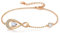 LOUISA SECRET Infinity Armband Damen Sterling Silber 925 Rosegold Herzen Armband Verstellbares Armkette Muttertag Valentinstag Jahrestag Geburtstags Weihnachten geschenke für Frauen Freundin Mutter