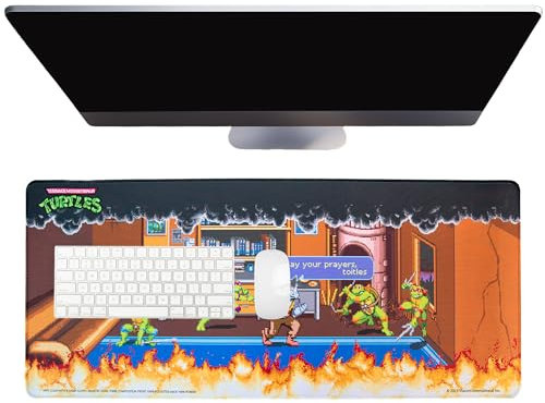 ThumbsUP TMNT Schreibtischunterlage, Unterlage im Ninja Turtles Design, 70 x 30 cm, Offizielles Merch