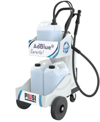 PIUSI Mobile Automatischer AdBlue/Harnstoff/DEF-Spender für PKW und Nutzfahrzeuge mit 8 l/min Pumpe, 2-Meter-Schlauch und integriertem 12V-Akku | Delphin Ambrogio F00100D00