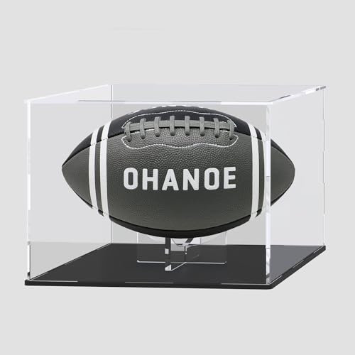 UoYeet Soccer Vitrine mit Ballhalter, klare Display-Box für Fußball, Soccer und Rugby Ball in Originalgröße, Präsentation von Sport-Memorabilien