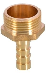 MeGLob Brass Pipe Fitting 4-50mm 8 10mm Hose Barb to 1/2 3/4 1 1-1/4 1-1/2 2 Female Male Connector Joint Copper Coupler Adapter (Color : Male, Size : 8MM Barb_3/4)