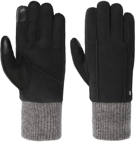 Roeckl Karlstad Herrenhandschuhe Handschuhe Fingerhandschuhe Lederhandschuhe Herren - mit Futter Winter Herbst-Winter - 9 1/2 HS schwarz
