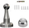 SDFIXINGS Magnetic Door Stopper Catch - Heavy Duty Steel Doorstop with Magnet for Secure Hold - Wall-Mounted Metal Door Holder for Indoors Outdoors - Silver (1)