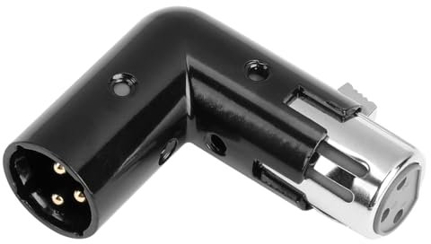 BIVOFU Adaptateur de Microphone à Angle Réglable à 90°, Cable XLR, Connecteur Mâle vers Femelle, Orientation réglable, Idéal pour Câblage dans des Espaces Restreints, Accessoire Audio Professionnel