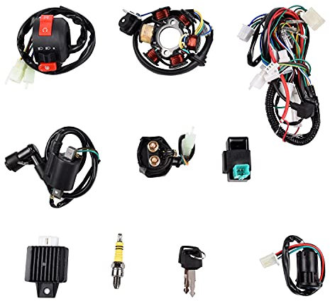 IDOMISMR Faisceau de câbles CDI Kit de câblage pour ATV Quad 50CC 70CC 90CC 110CC Quad Bike Buggy Go Kart