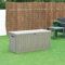 casa.pro Gartenbox Filetto Outdooor Aufbewahrungsbox 250 L Garten Auflagenbox Kissenbox wetterfest Kunststoff Gartenkiste 124 x 52,5 x 57 cm Beige