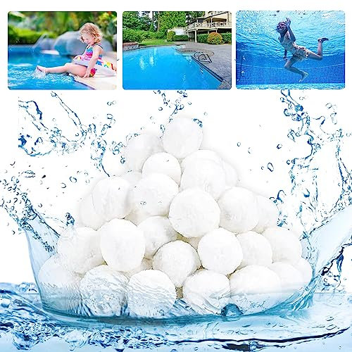 RUNMKUO Sfere Filtranti Piscina 800g,Sfere Filtranti per Piscina,Filtri Balls per Acquario,Anziché 30 kg di Sabbia Filtrante Quarzo Pool Filtraggio Utilizzate in Pompe Filtranti e Acquari