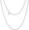 KRKC&CO Silberkette Herren 2mm, dünne Weizenkette verdrehte Rope Kette Edelstahl, beschichtet Halskette für Damen Unisex, Geburtstag Geschenke, Silbrig Weizen 55,9cm