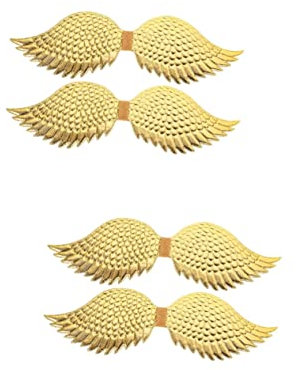 LIFKOME 4 Piezas ropa de alas de ángel diadema de ángel disfraz de angel ala cosplay accesorios fiesta angel wings Accesorio para foto apoyo de ala de ángel de rendimiento Paño Golden