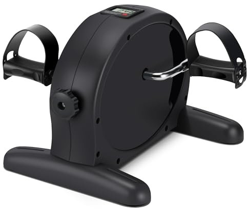 Mini Exercise Bike Pedal Exerciser, Leg and Arm Exerciser (black)