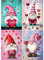 Bowetile 4er-Pack 5D Diamond Painting Bilder, Diamant Painting Gnom, Niedlich Gnom Diamond Painting Set für Erwachsene Kinder, DIY Herz Diamond Art Kreuzstichbilder für Wohnkultur 30x40 cm