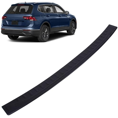 INLY Ladekantenschutz Stoßstangenschutz Matt Schwarz ABS kompatibel mit Tiguan (2016-2023)