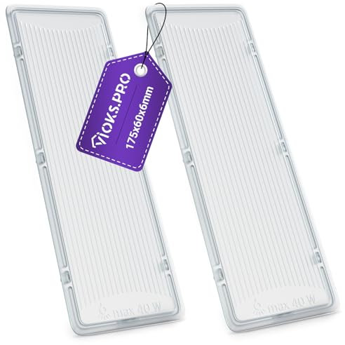 Viоks.pro 2x Abdeckung für Abzugshaube Lampe 175 x 60 x 6 mm Ersatz für Bosch 00264984 - Lampenabdeckung Dunstabzugshaube Abdeckung Lampe für Dunstabzugshaube Bosch Balay Constructa Gaggenau Neff