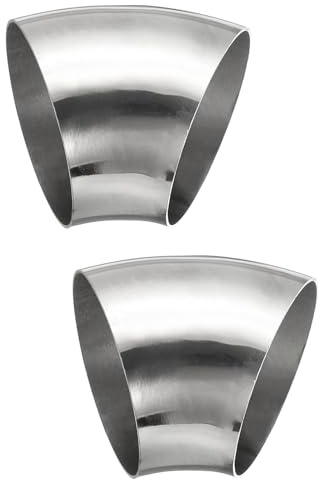 PATIKIL 2 piezas codo curvado con mandril 45 grados codo escape acero | 76mm OD conector tubería escape acero inoxidable 304, para tubería escape barandilla escalera HVAC