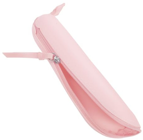 Healvian Silicone Makeup Brush Storage Bag Case Travel Cosmetic Brush Holder Organizer Organizer for Makeup Tools in Pink