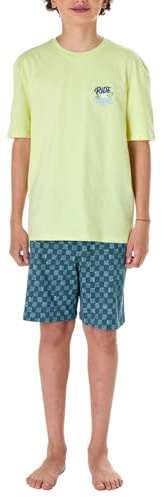 Schiesser Jungen Schlafanzug Set Kurz - 100% Organic Bio Baumwolle - Größe 140 Bis 176 Pyjamaset (1er Pack)