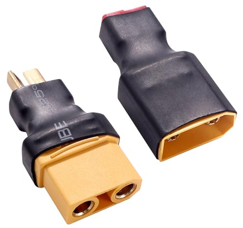 Lyeteung 2 Stücke Connector T-Plug Deans auf XT90, XT90 Stecker / Buchse auf Stecker / Buchse T Adapter, für RC LiPo Akku