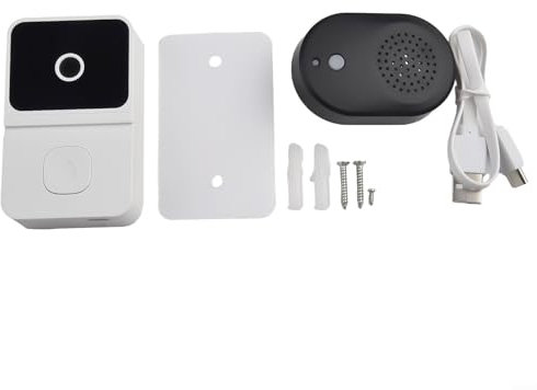 HomeVortex Wireless Video Doorbell,With HD Camera 2 Way Audio Indoor Chime App Control,Security Door Bell Camera Motion Detection For Night Vision,For Home Safety(White)