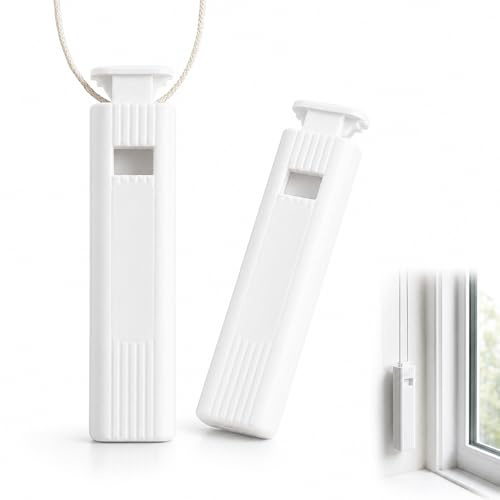 2pcs White Plastic Cord Weight for Vertical Blinds, Roller Blinds & Window Shutters – Replacement Tensioner Device for Blind Cords – Blind Spare Parts (102x32x13mm, 70g Each)