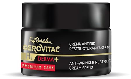 Anti –Falten Restrukturierungs-Gesichtscreme LSF 10, reduziert Falten, stellt die Elastizität und Festigkeit der Haut wieder her, 50 ml, Gerovital H3 Derma + Premium Care