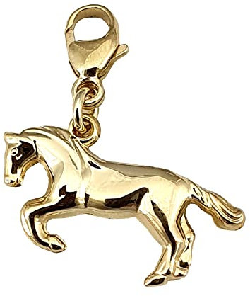 Anhänger Charm Pferd Gold 333 Einhänger Gelbgold 8kt Unisex Qualität Karabiner