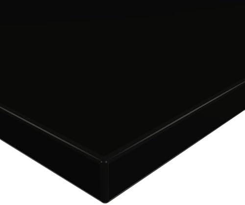 MySpiegel.de Tischplatte Holz Zuschnitt nach Maß Beschichtete Holzdekorplatte Schwarz in 19mm Stärke (60 x 60 cm, Schwarz)