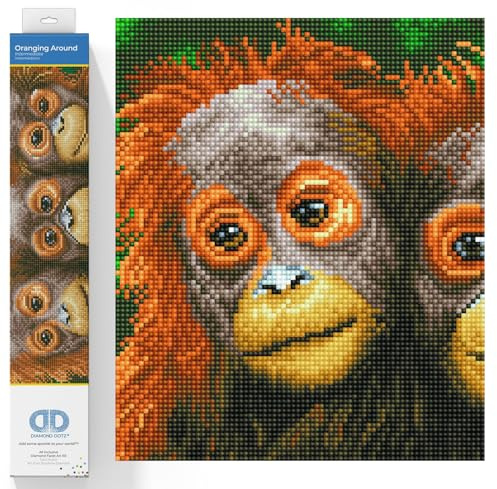 DIAMOND DOTZ Painting Kit, Intermediate Kit, DD8.002, Oranging Around