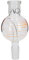 AO® Shisha Molassefänger Kugel 60mm Tiger I Glas-Molassefänger mit edlen Streifenmuster in Orange I Shisha Molassefänger 18/8 Schliff I Shisha Zubehör I Vorkühler-Aufsatz für Wasserpfeife