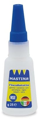 Mastina Incollatutto professionale formato Maxi da 25g, Incollatutto Ultra Resistente per riparazioni precise, Affidabile rapido e Trasparente