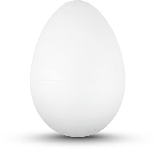 Netuno 5 Stück Styroporeier 15 cm Eier aus Styropor weiß Deko-Styroporeier Ostereier ideal für Ostern Dekoration Basteln Modellierung als Geschenk