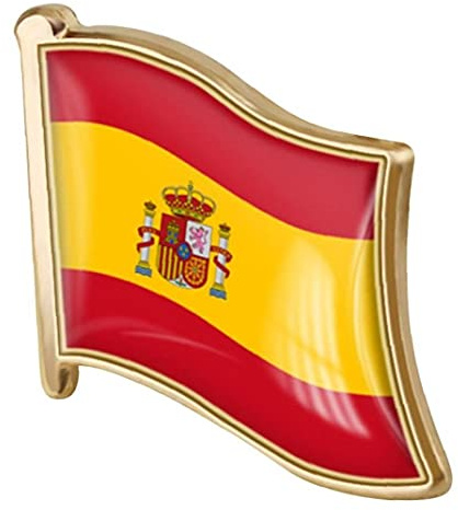 1pc España Bandera Pin Badge Metal Solapa Pin Brooche Regalo Novedad Lazo Pin Pin Badge Accesorio
