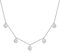 AFSTALR Kette Silber Damen Halskette mit 5 Runden Plättchen 8mm Edelstahl Chain Choker Schmuck Geschenke für Frauen Wasserfest Länge 40+5cm