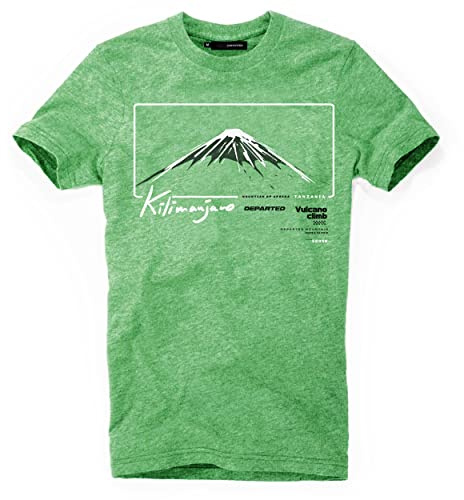 DEPARTED Herren T-Shirt mit Print/Motiv 5051 - new fit Größe XL, Fresh Palm Green Triblend