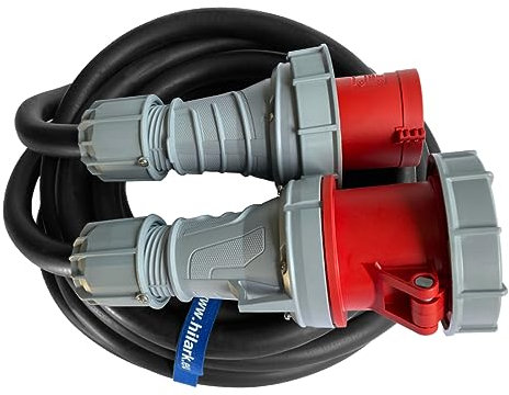 Hilark Electrical Reel H07RN-F 5g25 mm (5x25 mm2) 125A IP67- Extension Cord Rubber Extension Cable for Construction, Industry, Outdoor (40 Meter, Black)