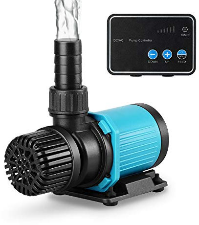 JEREPET 520GPH 20W 9FT Aquarium 24V DC Water Pump with Controller, Submersible and Inline Return Pump for Fish Tank,Aquariums,Fountains,Sump,Hydroponic,Pond,Freshwater and Marine Water Use