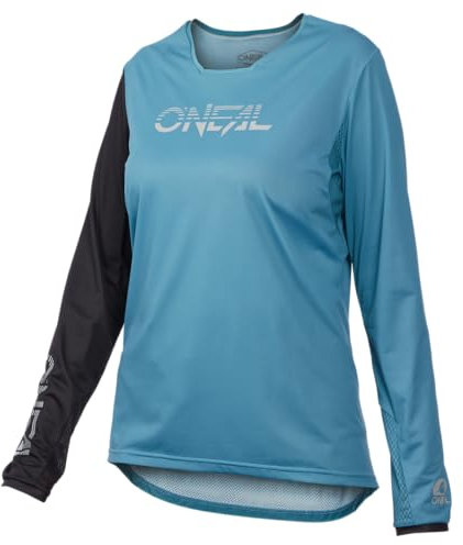 O'NEAL | Mountainbike-Trikot | MTB Mountainbike DH Downhill Freeride | Atmungsaktives Material, maximale Bewegungsfreiheit | Element FR Women´s Jersey Hybrid V.23 | Damen | Hell-Blau Schwarz | XL