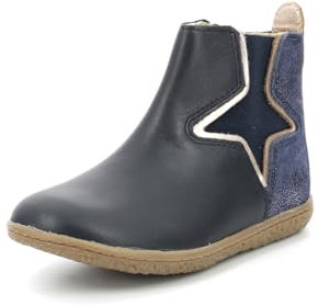 Kickers Vermillon, Boots Fille, Marine Metallise, 37