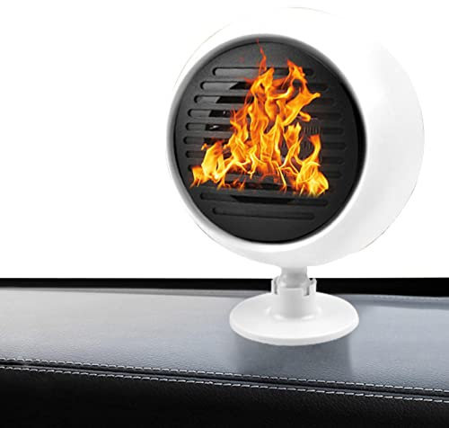 Chauffage de voiture portable - Dégivreur - 12 V 24 V - Ventilateur de chauffage de voiture - Dégivreur - Rotation à 360 ° - Chauffage rapide - Chauffage PTC - Chauffage en céramique - Pour voiture,