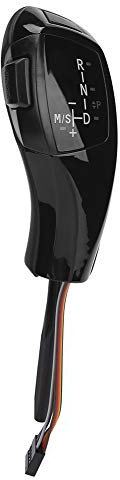 Elektrischer LHD Automatischer LED-Schaltknauf für E46 E60 E61 1999–2006, Elektrischer Schalthebel-Ersatzsatz (nur für Linkslenker geeignet) (Glänzend schwarz)