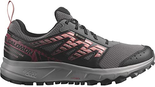 Salomon Wander Gore-Tex Damen Wasserdichte Trailrunningschuhe, Outdoor-bereit, Komfort durch Dämpfung, Sicherer Fußhalt, Plum Kitten, 42 2/3