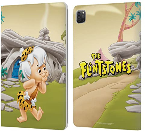 Head Case Designs Licenciado Oficialmente The Flintstones Bambam Rubble Characters Carcasa de Cuero Tipo Libro Compatible con Apple iPad Pro 11 2020/2021 / 2022