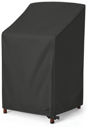 NettyPro Wasserdichte Adirondack-Stuhl-Abdeckung für Outdoor-Möbel, drehbarer Relaxsessel, Schaukelstuhl, Loungesessel mit tiefer Sitzfläche, bis 76,2 x 83,8 x 86,4 cm (B x T x H), 2 Stück, Schwarz
