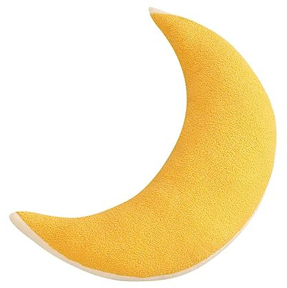 ISAKEN Nackenkissen in Mond Form, Kissen Mond Kissen Kinderzimmer Mondkissen Kinder Mondkissen Stillkissen Gefüllte Plüschmond Weiche Mond Kuscheltier Flauschiges Kuschelkissen für Junge Mädchen