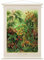Bilderwelten Wandteppich Vintage Lehrtafel Moos grün Holzstäbe Wandbehang XXL 165x110 cm Wandtuch Wandbild Tapisserie Wohnzimmer