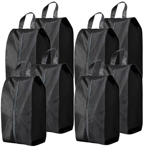 Reise Schuhbeutel Wasserfeste 8 Stück: HOMURY Schuhbeutel mit Robuster Reißverschluss, Premium Schuhorganizer, Schmutzabweisender Schuhsack für Männer und Frauen, Koffer und Rucksack (42 * 24 * 18 cm