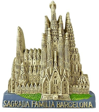 Imán para nevera de la Sagrada Familia Barcelona España, recuerdo de viaje en 3D, decoración de nevera, calcomanía magnética para decoración de nevera, colección artesanal
