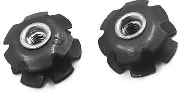 A ABSOPRO MTB Bike Cycling Bicycle Flanged Headset Star Nut Set of 2
