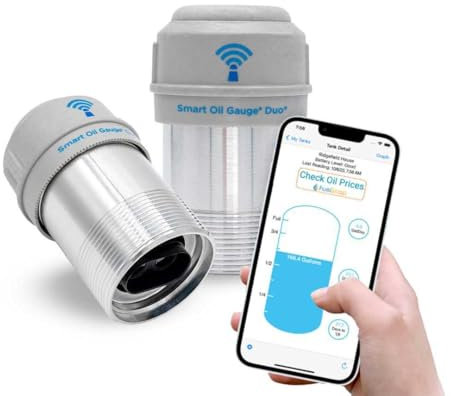 Smart Oil Gauge Duo - Advanced Dual Sensor Wi-Fi Heating Oil Tank Gauge - Compatible with Alexa - Designed for 138/275/330/500 Gallon Tanks (Vertical/Horizontal)